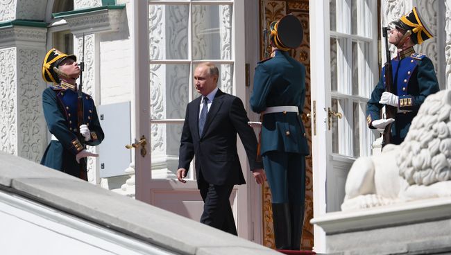 Президент РФ Владимир Путин после церемонии инаугурации. 7 мая 2018