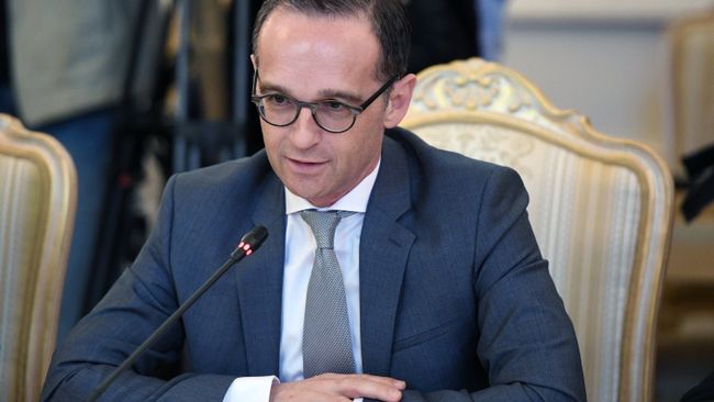 Глава МИД Германии Хайко Маас во время встречи с ИО МИД РФ Сергеем Лавровым. 10 мая 2018. Архивное фото