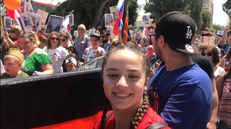 Участники акции Бессмертный полк в Ливане