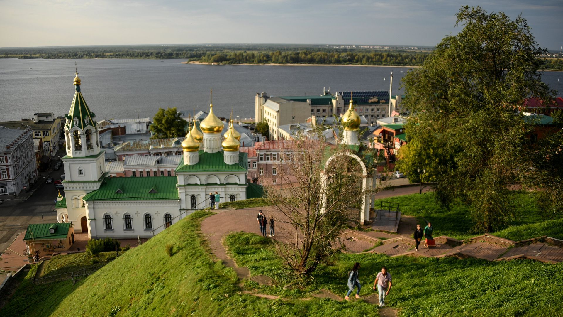 Вид на церковь Рождества Иоанна Предтечи на Торгу в Нижнем Новгороде Вид на церковь Рождества Иоанна Предтечи на Торгу в Нижнем Новгороде - РИА Новости, 1920, 21.08.2021