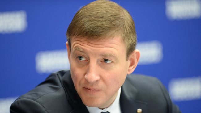 Вице-спикер Совета Федерации РФ Андрей Турчак на конференции Направление 2026 в Москве. 21 мая 2018