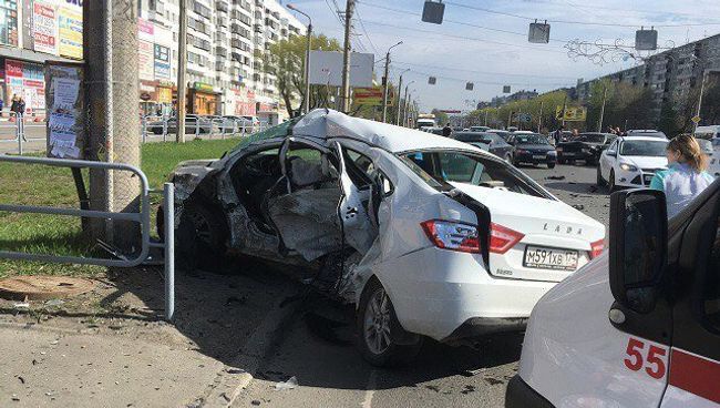 Машина Дмитрия Волкова, погибшего в ДТП в Челябинске 20 мая Машина Дмитрия Волкова, погибшего в ДТП в Челябинске 20 мая
