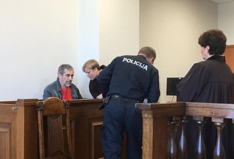 Владимир Линдерман на заседании суда в Риге