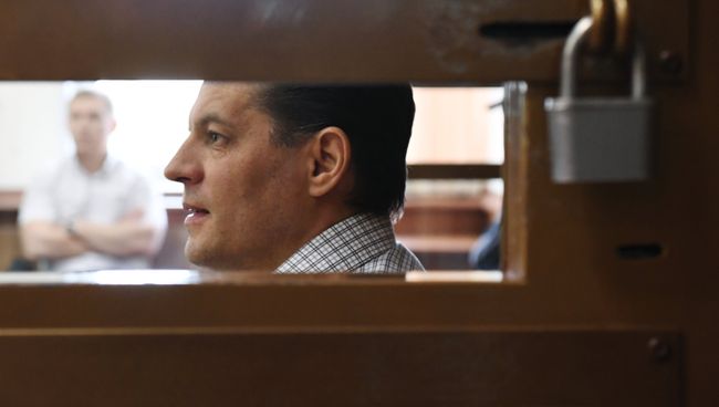 Роман Сущенко в Московском городском суде во время оглашения приговора. 4 июня 2018