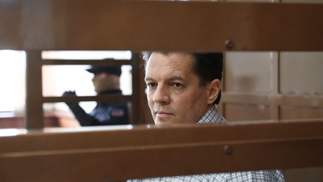 Роман Сущенко в Московском городском суде во время оглашения приговора. 4 июня 2018