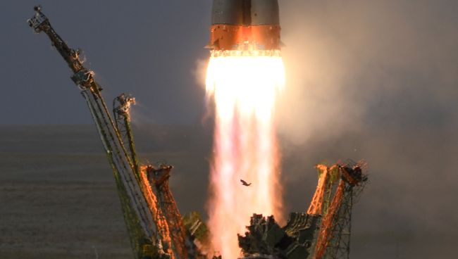 Пуск ракеты-носителя Союз-ФГ. Архивное фото Пуск ракеты-носителя Союз-ФГ. Архивное фото