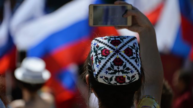 Во время празднования Дня России в Симферополе. Архивное фото