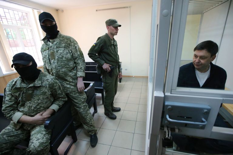 Руководитель портала РИА Новости Украина Кирилл Вышинский во время рассмотрения апелляции на арест в Херсонском суде Руководитель портала РИА Новости Украина Кирилл Вышинский во время рассмотрения апелляции на арест в Херсонском суде