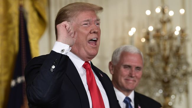 Дональд Трамп во время выступления на заседании Национального космического совета в Вашингтоне. Архивное фото Дональд Трамп во время выступления на заседании Национального космического совета в Вашингтоне. Архивное фото