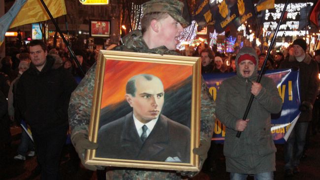 Факельное шествие националистов в честь дня рождения Бандеры. Архивное фото