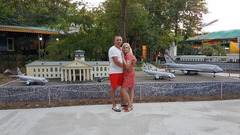 Сергей Рукабер с женой в Крыму 