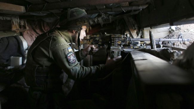 Украинский военный в Донецкой области. Архивное фото