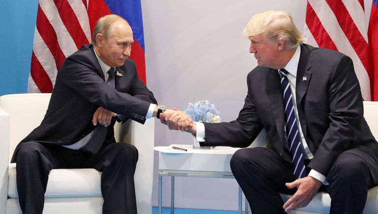 Президент РФ Владимир Путин и президент США Дональд Трамп