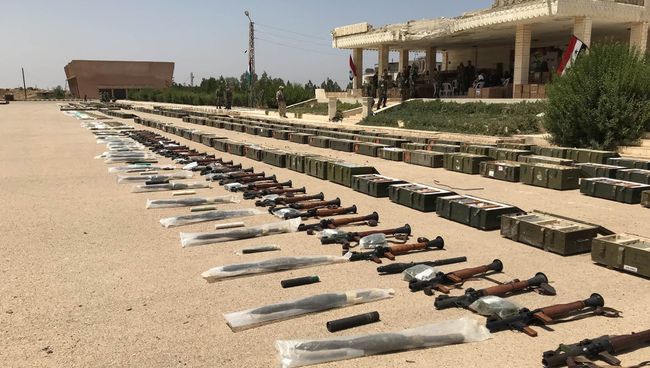 Боевики оставили в сирийской провинции Дераа тонны боеприпасов и оружия Боевики оставили в сирийской провинции Дераа тонны боеприпасов и оружия