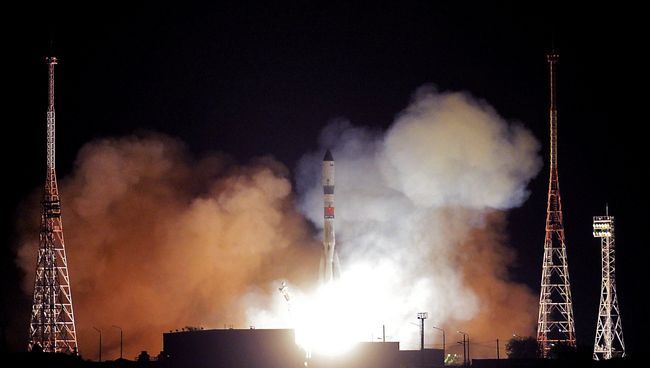 Запуск РН «Союз-2.1А» С ТГК «Прогресс МС-09» с космодрома Байконур Запуск РН «Союз-2.1А» С ТГК «Прогресс МС-09» с космодрома Байконур