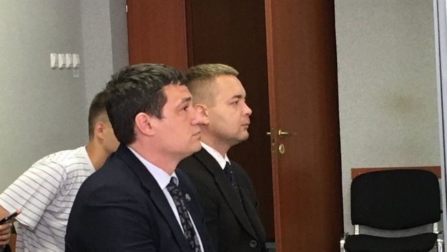 Обвиняемые в избиении DJ Smash экс-депутат заксобрания Пермского края Александр Телепнев и его друг Сергей Ванкевич в суде. 12 июля 2018