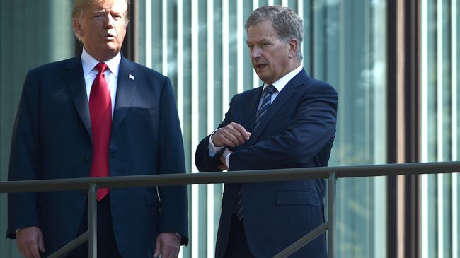Президент США Дональд Трамп и президент Финляндии Саули Ниинистё Президент США Дональд Трамп и президент Финляндии Саули Ниинистё