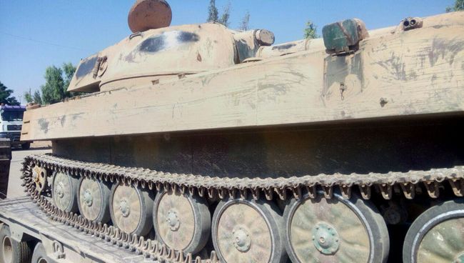 Военная техника, сданная боевиками в Сирии. Архивное фото Военная техника, сданная боевиками в Сирии. Архивное фото