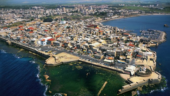 Вид на Старый город Акко, Израиль Вид на Старый город Акко, Израиль