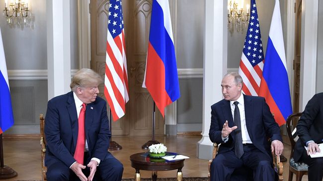 Встреча президента РФ Владимира Путина и президента США Дональда Трампа в Хельсинки. 16 июля 2018