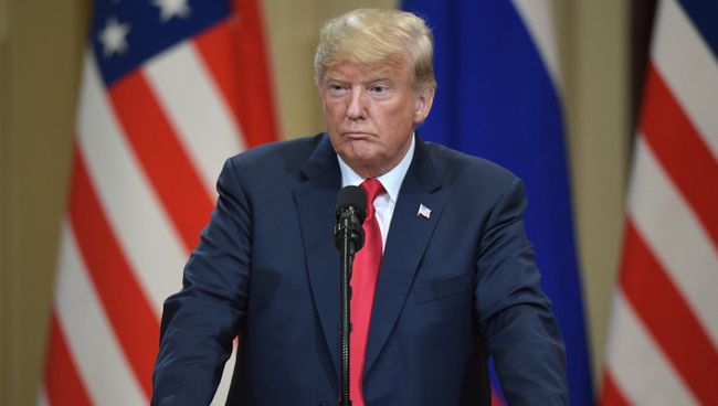 Президент США Дональд Трамп на совместной с президентом РФ Владимиром Путиным пресс-конференции по итогам встречи в Хельсинки. 16 июля 2018 Президент США Дональд Трамп на совместной с президентом РФ Владимиром Путиным пресс-конференции по итогам встречи в Хельсинки. 16 июля 2018
