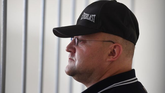 Бывший руководитель Главного следственного управления СК РФ по городу Москве Александр Дрыманов в Басманном суде Москвы, где проходит рассмотрение ходатайства следствия об его аресте. 17 июля 2018