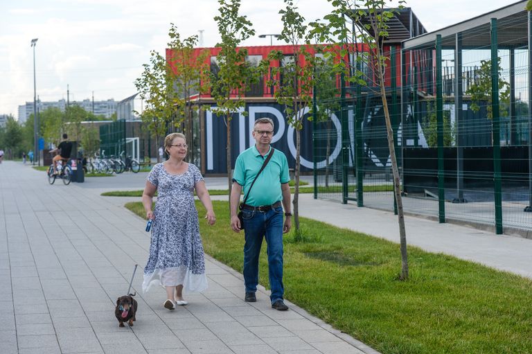 Прогулочная зона в новом парке