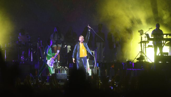 Деймон Албарн и британская группа Gorillaz выступает на музыкальном фестивале Park Live в Центральном парке культуры и отдыха имени Горького в Москве.