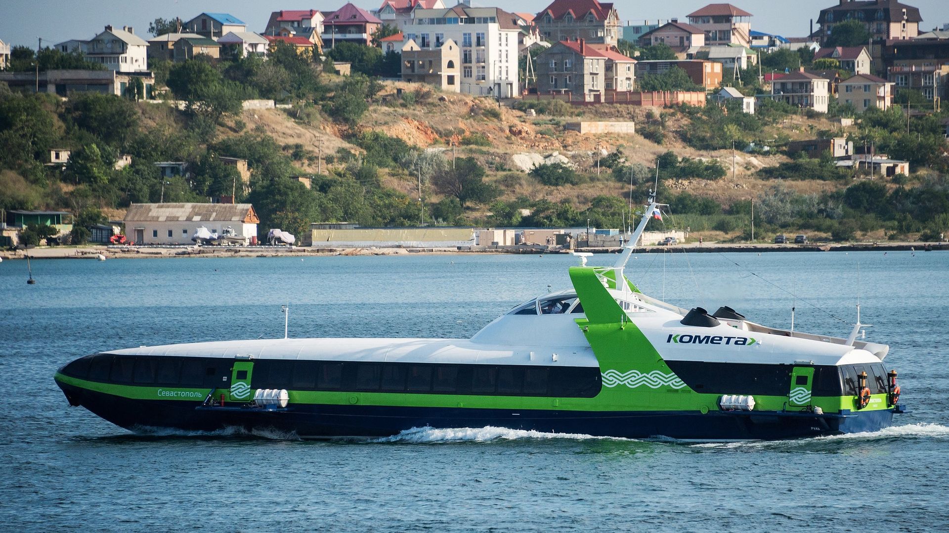 Первый рейс скоростного морского пассажирского судна «Комета 120М» Первый рейс скоростного морского пассажирского судна «Комета 120М» - РИА Новости, 1920, 01.06.2022