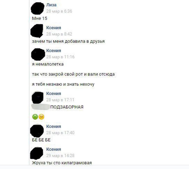 Кибербуллинг в личных сообщениях в социальной сети Вконтакте Кибербуллинг в личных сообщениях в социальной сети Вконтакте