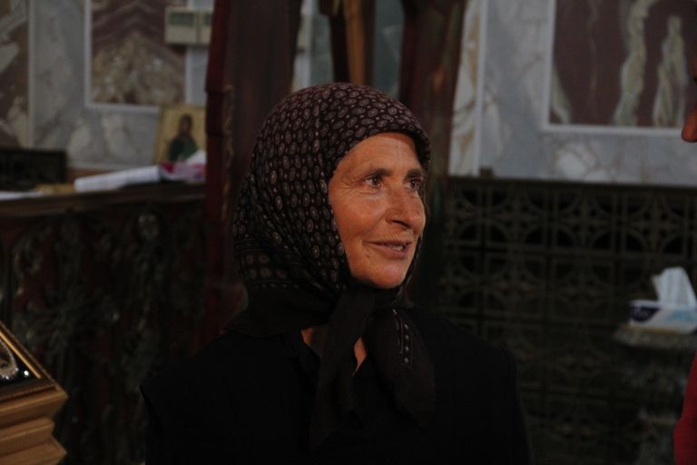 Послушница Нина из Русского странноприимного дома у места крещения Христа на реке Иордан