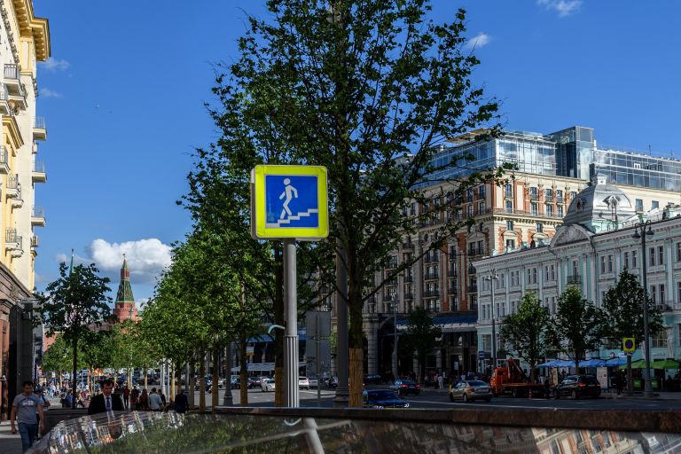 Липовая аллея на Тверской улице в Москве