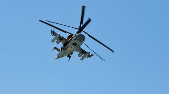 Вертолет Ка-52 Аллигатор 4-й армии ВВС РФ