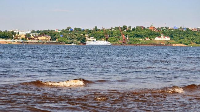 Вид на реку Кама и город Сарапул