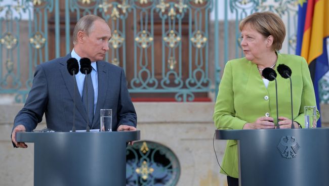 Рабочий визит президента РФ В. Путина в Германию
