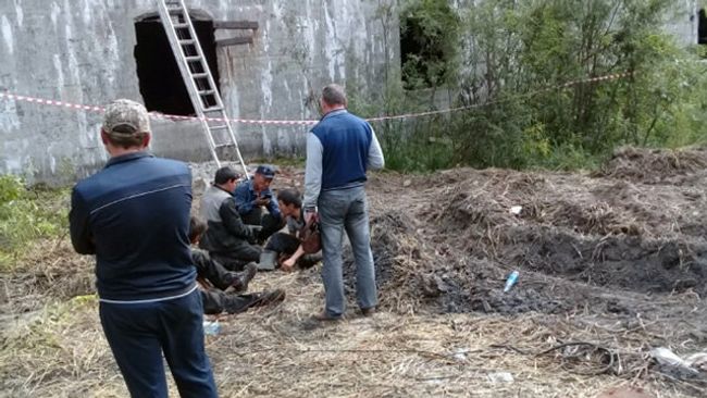 Здание бывшего целлюлозно-бумажного завода в Поронайске после обрушения крыши. 19 августа 2018 Здание бывшего целлюлозно-бумажного завода в Поронайске после обрушения крыши. 19 августа 2018