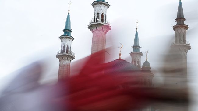 Мечеть Кул-Шариф в Казани, где прошел намаз в праздник Курбан-Байрам