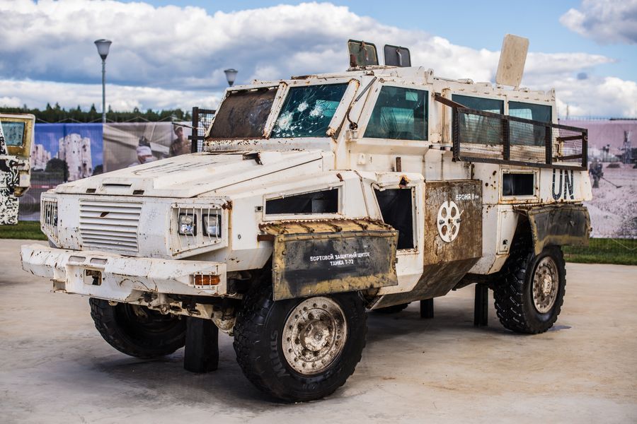 Бронеавтомобиль RG-31 Nyala с символикой миссии ООН Бронеавтомобиль RG-31 Nyala с символикой миссии ООН