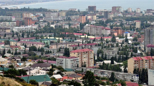 Вид на город Махачкала. Архивное фото Вид на город Махачкала. Архивное фото