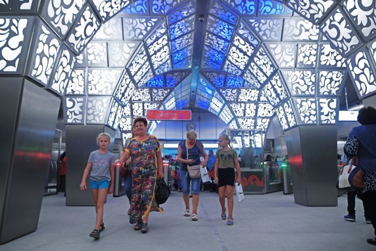 Мэр Москвы С. Собянин открыл участок Калининско-Солнцевской линии метро