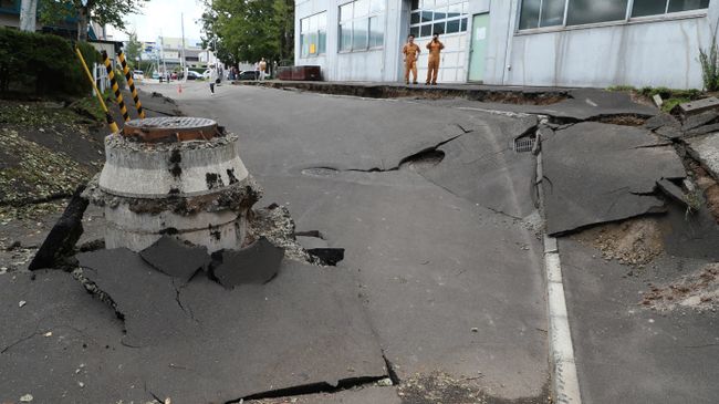 Последствия землетрясения на острове Хоккайдо в Японии. 6 сентября 2018