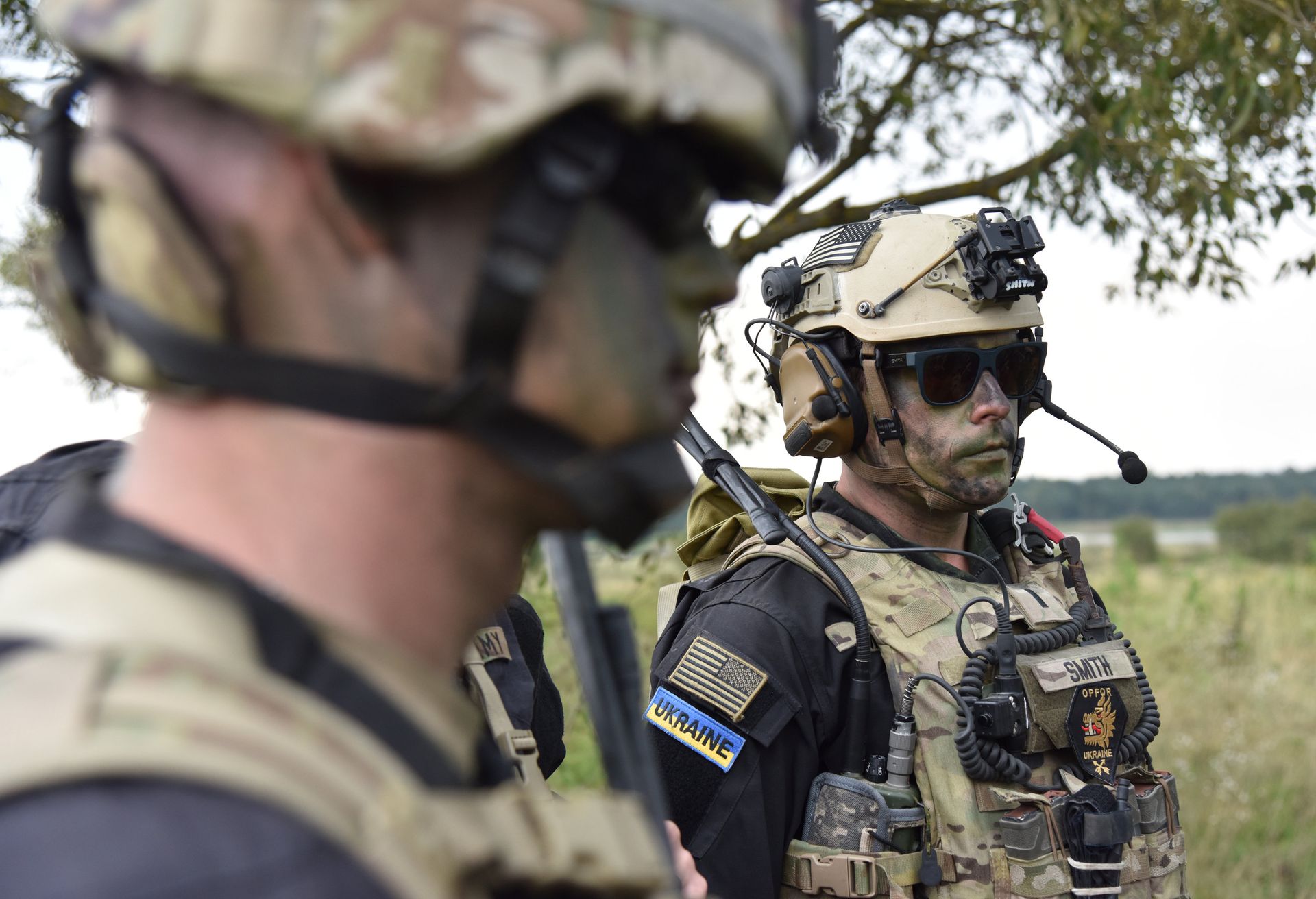 Военнослужащие вооруженных сил Украины и армейских подразделений иностранных государств во время активной фазы военных учений Репид Трайдент - 2018 - РИА Новости, 1920, 16.04.2021