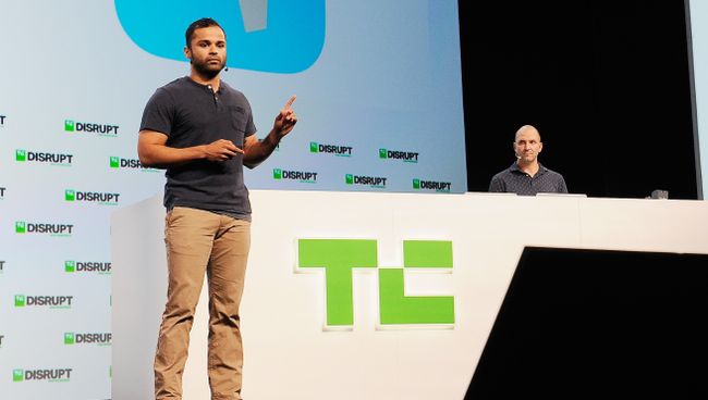Соучредители Stealthy Inc. во время конференции TechCrunch Disrupt в Сан-Франциско, Калифорния. 5 сентября 2018 Соучредители Stealthy Inc. во время конференции TechCrunch Disrupt в Сан-Франциско, Калифорния. 5 сентября 2018