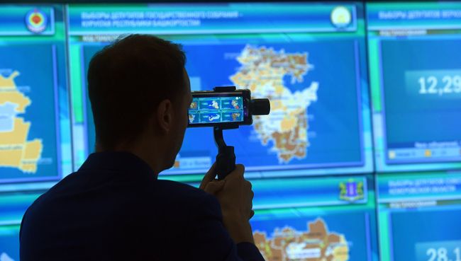 В информационном центре Центральной избирательной комиссии РФ в единый день голосования. 9 сентября 2018 В информационном центре Центральной избирательной комиссии РФ в единый день голосования. 9 сентября 2018