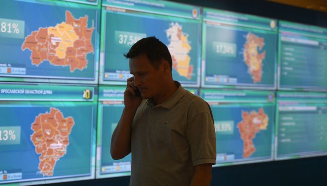 Работа информационного центра ЦИК РФ. Архивное фото