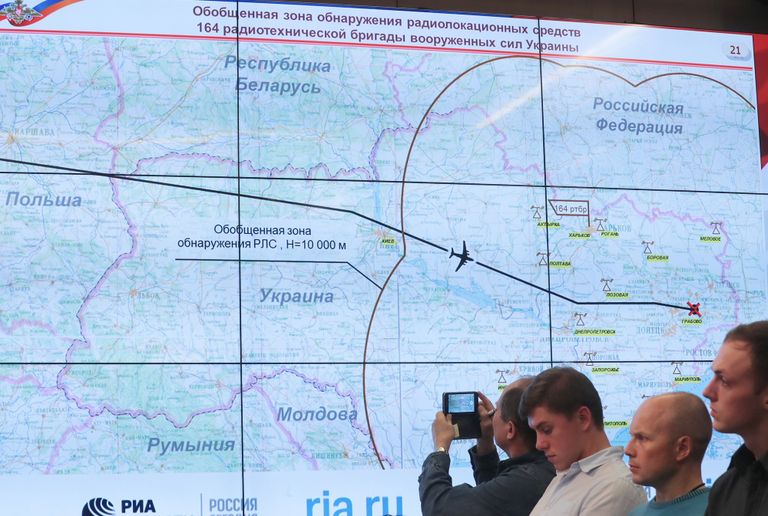 Брифинг Министерства обороны РФ по  крушению Боинга-777