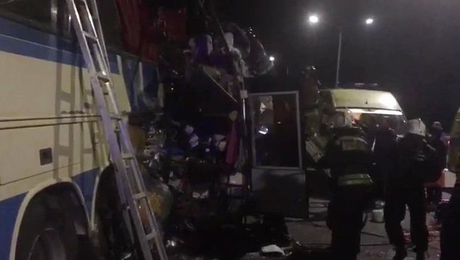 Крупное ДТП с двумя автобусами в Воронежской области