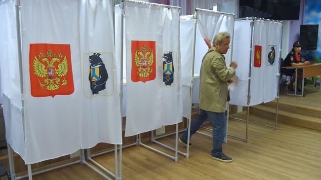 Голосование на избирательном участке в Хабаровске во время выборов губернатора. 23 сентября 2018 Голосование на избирательном участке в Хабаровске во время выборов губернатора. 23 сентября 2018