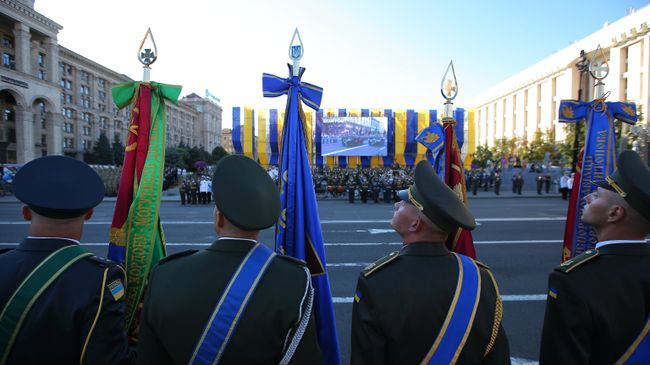 Репетиция военного парада в Киеве. Архивное фото Репетиция военного парада в Киеве. Архивное фото