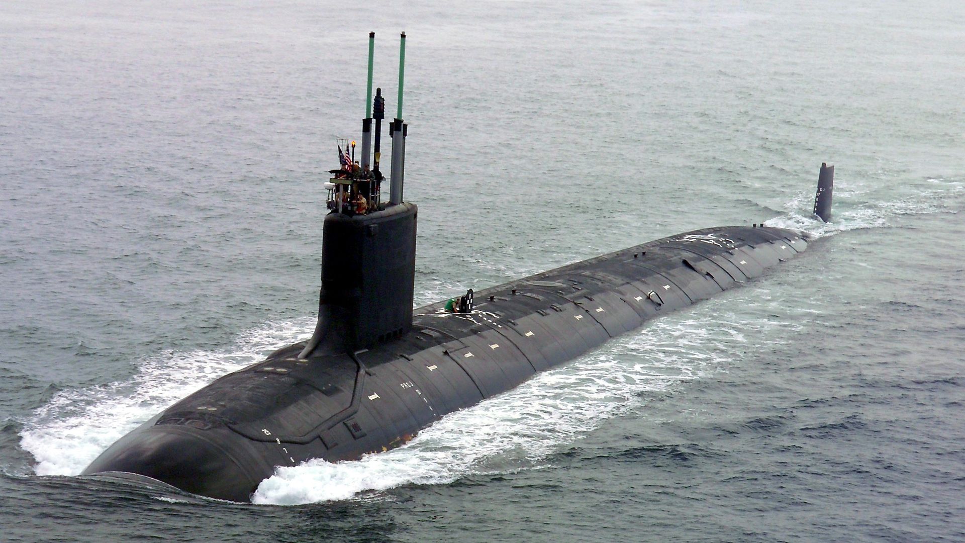 Первая подводная лодка США класса Вирджиния USS Virginia (SSN-774) Первая подводная лодка США класса Вирджиния USS Virginia (SSN-774) - РИА Новости, 1920, 18.10.2020
